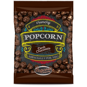 Crunchy Popcorn Dark Chocolate 125g - dunkle Schokolade mit perfektem Crunch (Kurzes MHD: 30.05.2024)