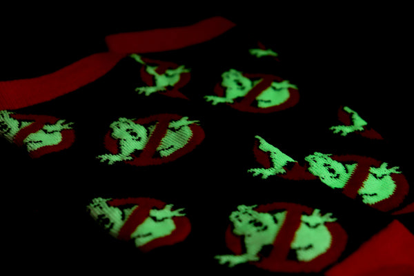 Socken Ghostbusters rot - they glow in the dark!