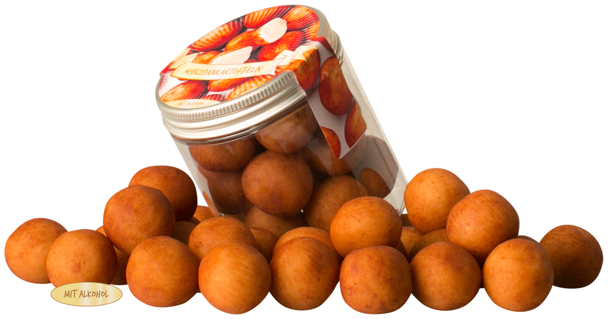 Marzipankartoffeln im Tiegel (160g) mit Banderole! Shop