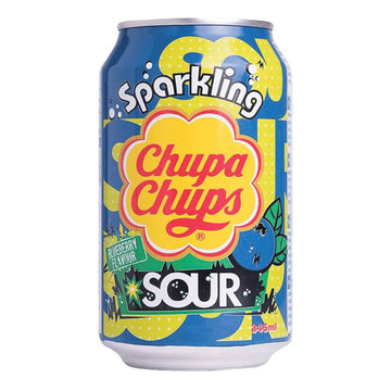 Chupa Chups Sparkling Sour Blueberry 345 ml - wunderbar süß und sauer!