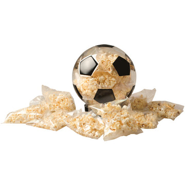 Fußball mit süßem Popcorn