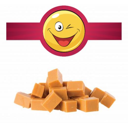 Karamellwürfel Toffee im Tiegel (150g) mit Banderole