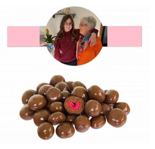 Schokolierte Himbeeren, gefriergetrocknet im Tiegel (150 g) mit Banderole
