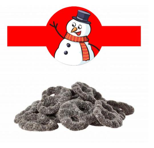 Lakritz-Brezel salzig im Tiegel (150g) mit Banderole