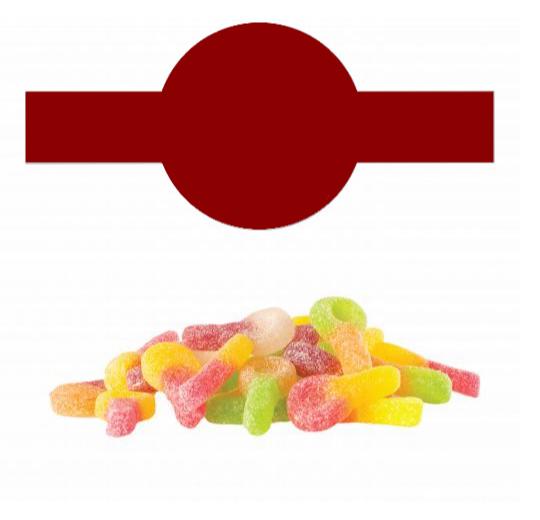 Vegane Saure Schnuller im Tiegel (175 g) mit Banderole