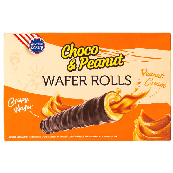 American Bakery Wafer Rolls Peanut 120 g