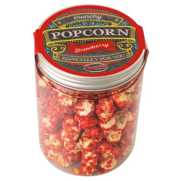 Crunchy Popcorn Strawberry 130g - ein Muss für Erdbeer-Fans (Kurzes MHD: 31.10.2023)
