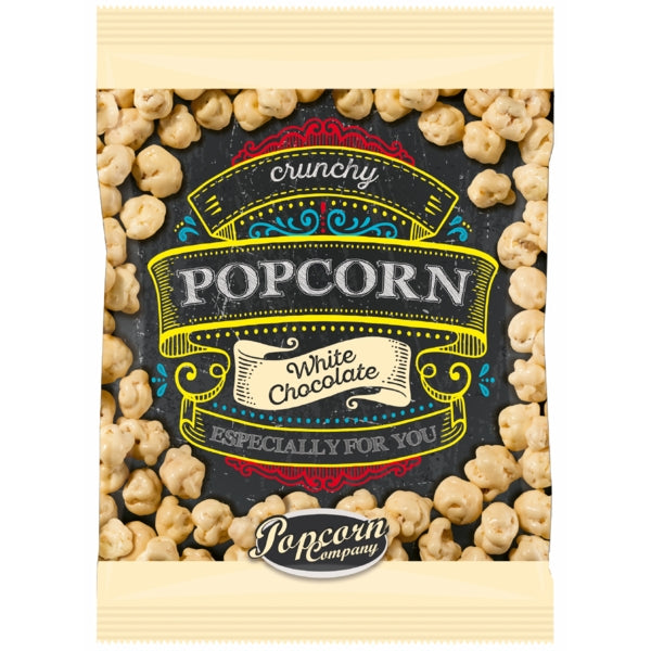 Crunchy Popcorn White Chocolate 125g - mit großem Suchtpotential (Kurzes MHD: 30.05.2024
