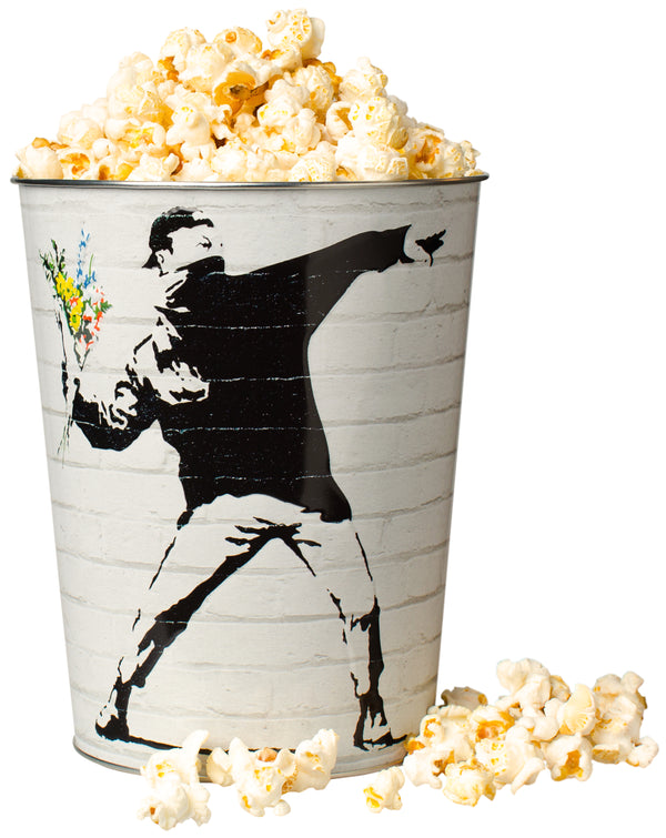Metalleimer Banksy Flower Bomber, 3,8L