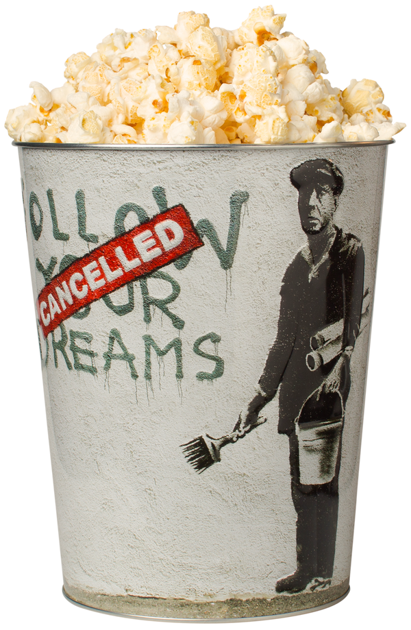 Metalleimer Banksy Follow your Dreams, 3,8L