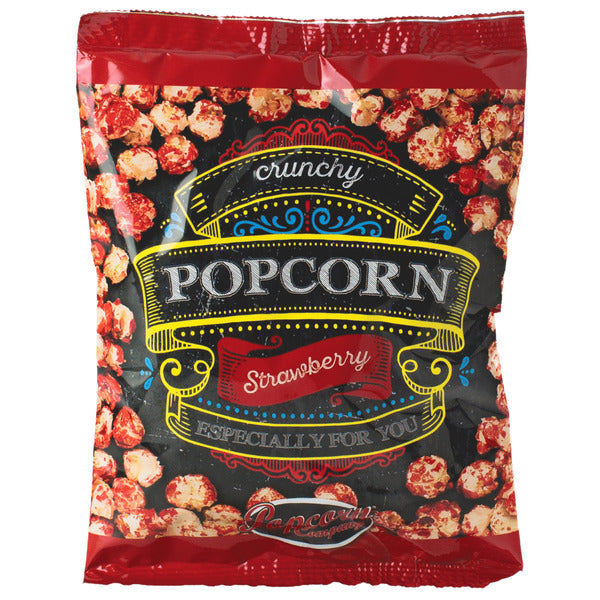 Crunchy Popcorn Strawberry 100g - das ganze Jahr Erdbeerzeit