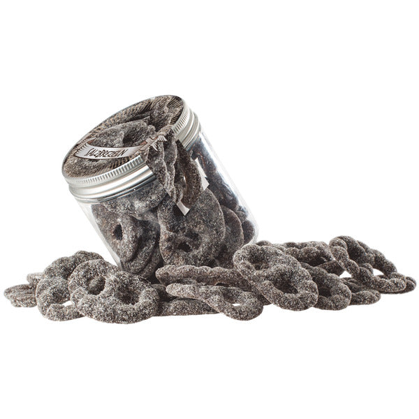 Lakritz-Brezel salzig im Tiegel (150g) mit Banderole (Kurzes MHD: 30.11.2025)