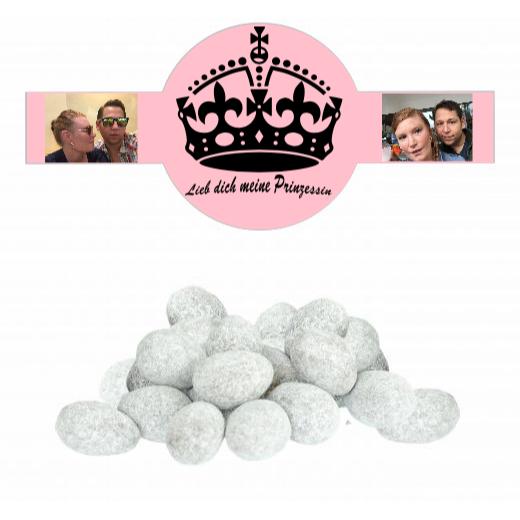 Schokolierte Mandeln im Tiegel (150 g) mit Banderole