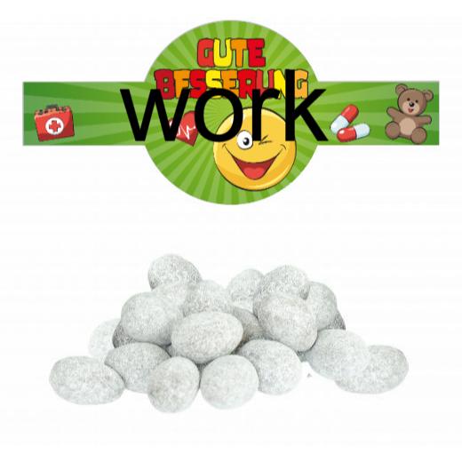 Schokolierte Mandeln im Tiegel (150 g) mit Banderole