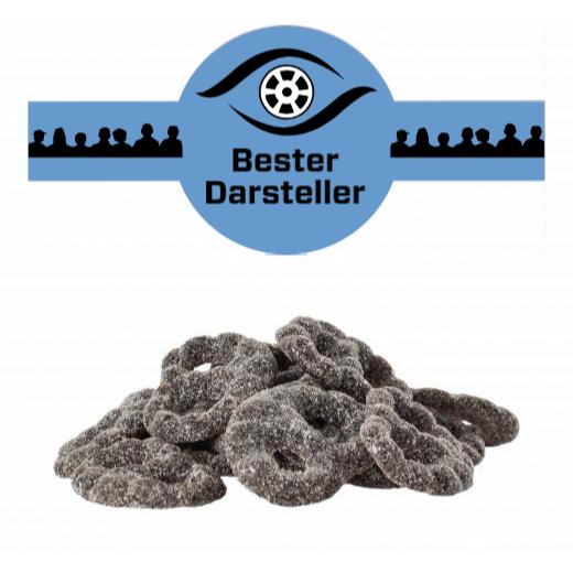 Lakritz-Brezel salzig im Tiegel (150g) mit Banderole