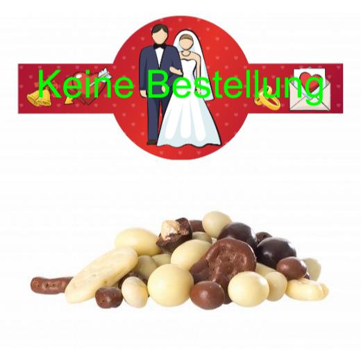 Schokolierter Nuss-Früchte-Mix im Tiegel (150 g) mit Banderole