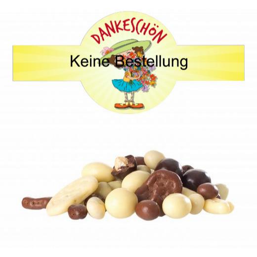 Schokolierter Nuss-Früchte-Mix im Tiegel (150 g) mit Banderole