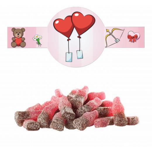 Vegane Saure Kirsch Cola Flaschen im Tiegel (175 g) mit Banderole