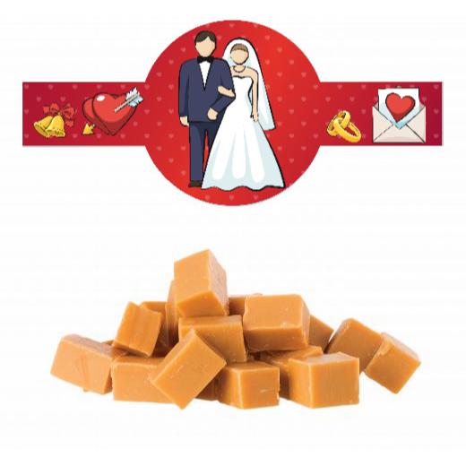Karamellwürfel Toffee im Tiegel (150g) mit Banderole
