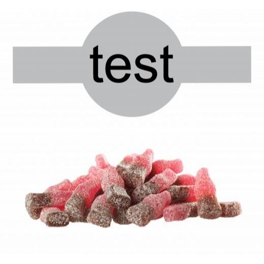 Vegane Saure Kirsch Cola Flaschen im Tiegel (175 g) mit Banderole