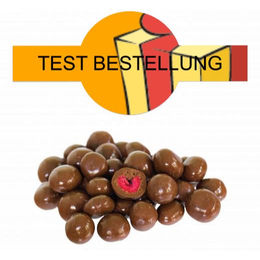 Schokolierte Himbeeren, gefriergetrocknet im Tiegel (150 g) mit Banderole