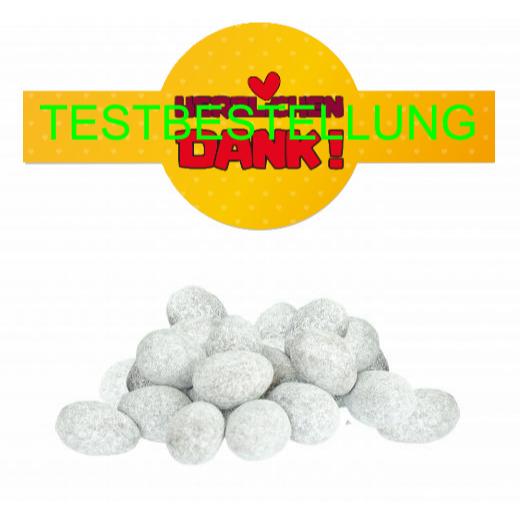 Schokolierte Mandeln im Tiegel (150 g) mit Banderole