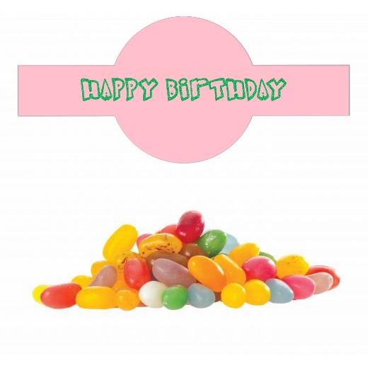 Jelly Beans sauer Mix im Tiegel (200g) mit Banderole