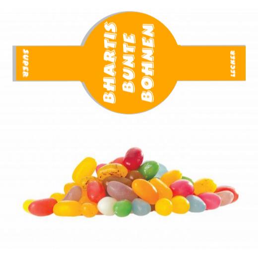 Jelly Beans süß Mix im Tiegel (200g) mit Banderole
