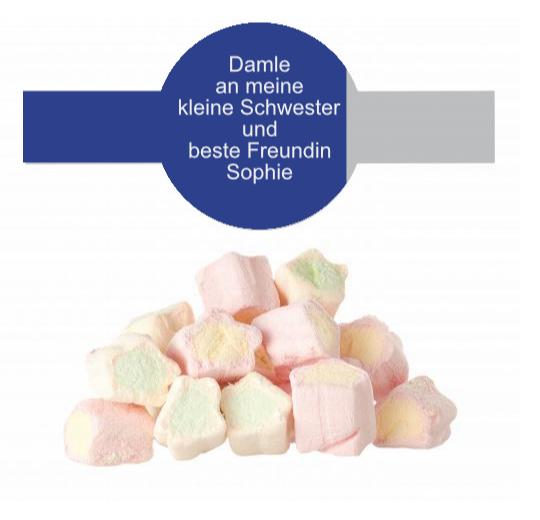 Marshmallow Blume im Tiegel (40g) mit Banderole