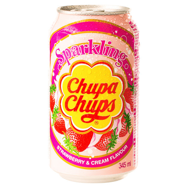 Chupa Chups Sparkling Strawberry Cream 345 ml - der Lolli zum Trinken ;-)