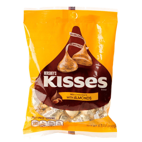 Hershey's Kisses with Almonds 150g - Mandel küsst Schokolade