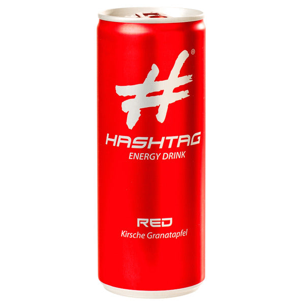 Hashtag Red Energy Drink Granatapfel 250ml - der rote Kick