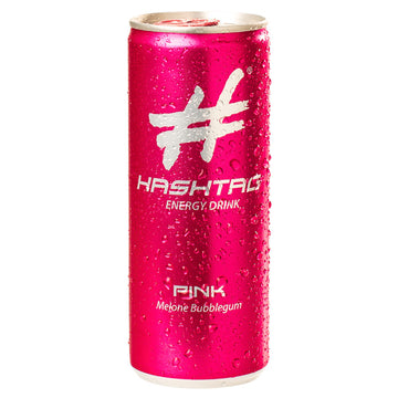 Hashtag Pink Energy Drink Melone Bubblegum 250ml - #energy