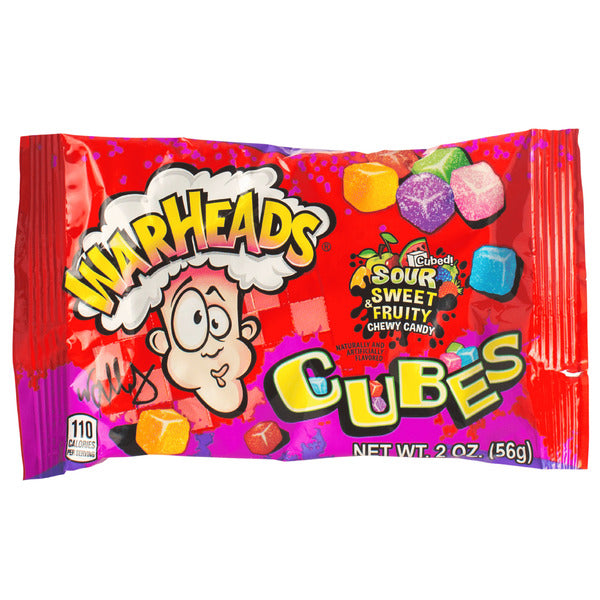 Warheads Sour Chewy Cubes Bag 56 g