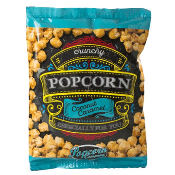 Crunchy Popcorn Coconut Caramel 100 g - karibischer Genuss zum Mitnehmen (Kurzes MHD: 04.11.2025)
