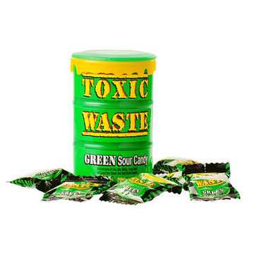 Toxic Waste Green Sour Candy Drum 42gr - trau dich!