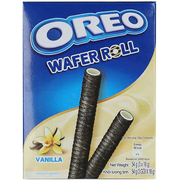 Oreo Wafer Roll Vanilla 54g - lecker vanillig