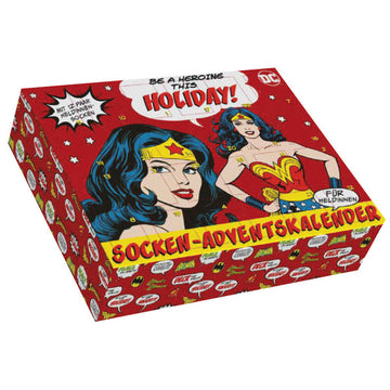 Socken-Adventskalender mit DC Superhelden (Damen 39 - 42)