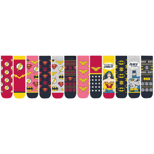 Socken-Adventskalender mit DC Superhelden (Damen 39 - 42)