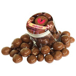 Schokolierte Himbeeren, gefriergetrocknet im Tiegel (150 g) mit Banderole  (Kurzes MHD: 11.12.2025)